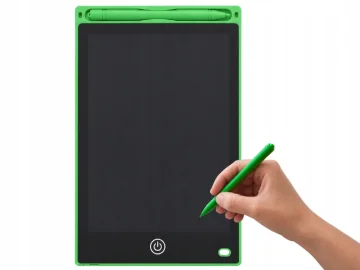 LCD таблет за рисуване и писане 12″ със стилус и заключване, зелен