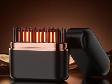 Безжична четка за изправяне на коса с 3 температури, 25 W, черна