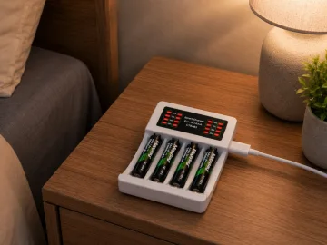 Зарядно за акумулаторни батерии AA/AAA с USB-C и 4 гнезда C704B3