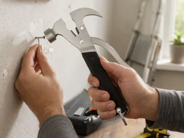 Мултифункционален чук 18 в 1 с клещи, нож и триони, 16 × 9 см