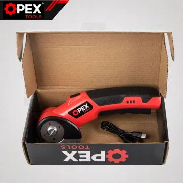 Акумулаторен дисков нож OPEX TOOLS с LED и USB-C, 1500 mAh