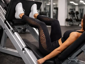 Дамски спортен клин с висока талия и push-up ефект – черен, L/XL
