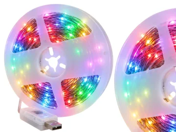 RGB LED лента 10 м с USB 5 V, Bluetooth и дистанционно, IP65