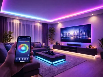 RGB LED лента 5 м с Bluetooth, приложение и дистанционно управление