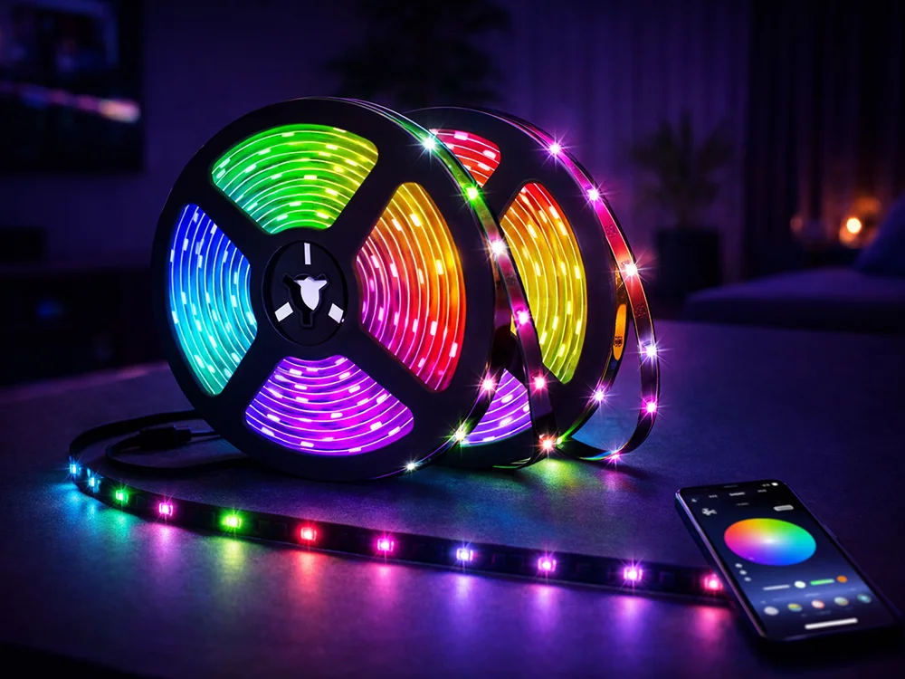 RGB LED лента 5 м с Bluetooth, приложение и дистанционно управление