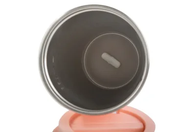 Саморазбъркваща термочаша с USB-C зареждане и каишка – розова