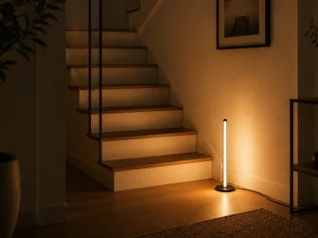 Настолна LED лампа 25 см, 3,7 W, 3 светлини и димиране, черна