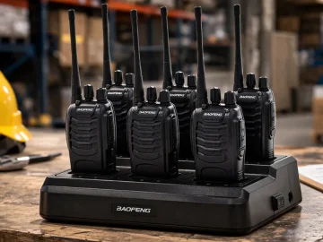 Зарядна станция за 6 радиостанции Baofeng BF-888S, черна