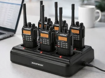 Зарядна станция за 6 радиостанции Baofeng BF-888S, черна