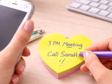 Самозалепващи листчета сърце 7 × 7 см, 100 листа, цветен микс