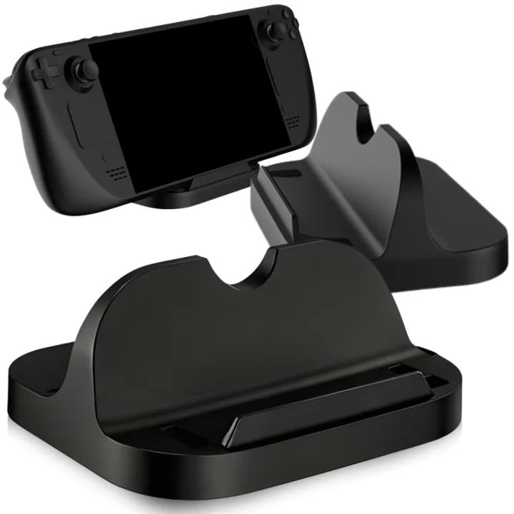 Противоплъзгаща стойка за Steam Deck 9,5 × 7,5 × 4,5 см – черна