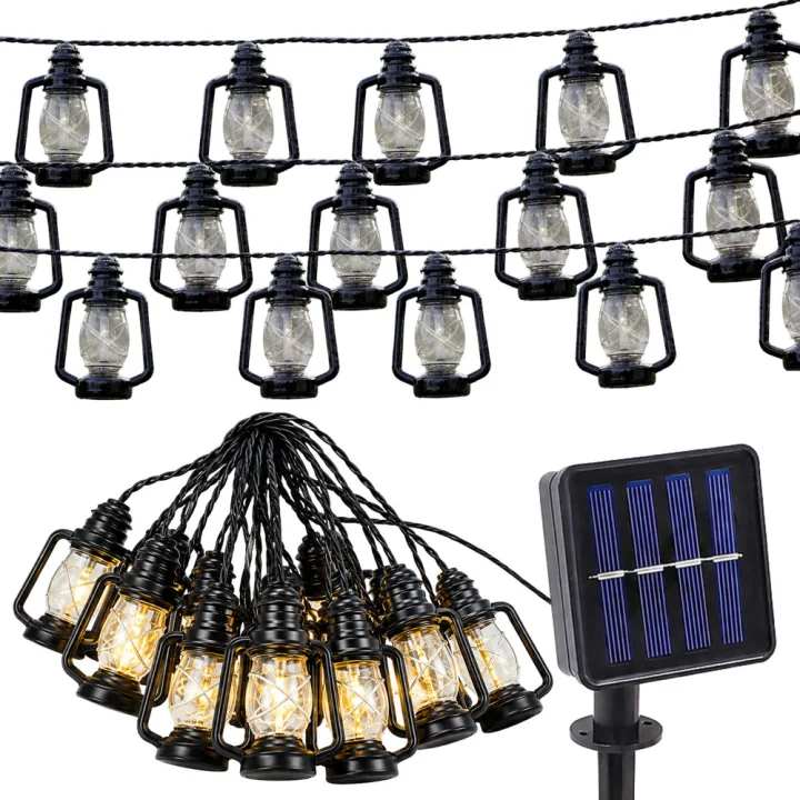 Соларен LED гирлянд с 20 фенера, 4,85 м и 8 режима