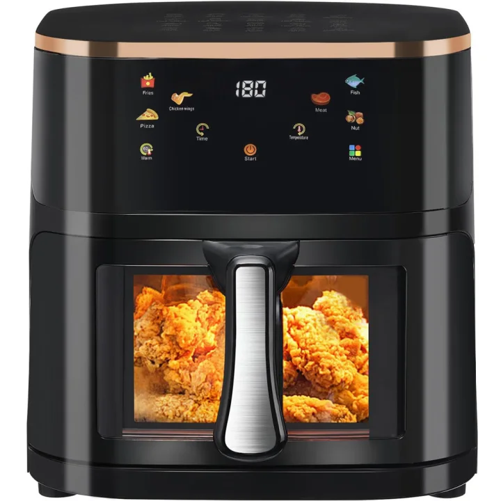 Еър фрайър 10 л, 1400 W, с прозорец и 7 програми, черен