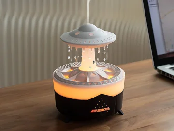Овлажнител и ароматен дифузер UFO с RGB светлина, 350 ml
