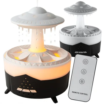 Овлажнител и ароматен дифузер UFO с RGB светлина, 350 ml