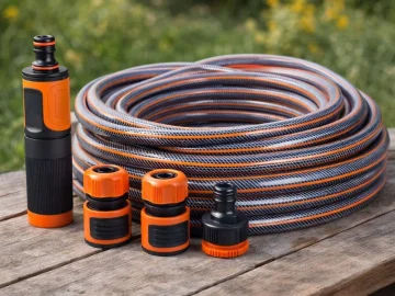 Градински маркуч DIVODV 30 м, 1/2″, 4 слоя, с пистолет и 3 връзки