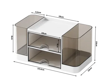 Органайзер за бюро с 2 чекмеджета и отделения, 19,5 × 10 × 10 см