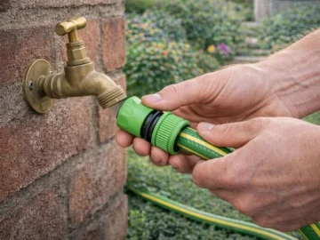 Градински маркуч 15 м, 1/2″ с пистолет със 7 режима и връзки DIVODV