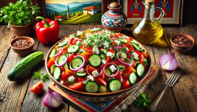 Традиционна българска рецепта за шопска салата: Вкус и свежест от Балканите