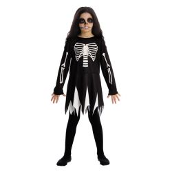 Детски костюм за Хелоуин - Рокля Скелет 