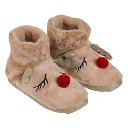 Дамски коледни пантофи - Елен с рога - Различни размери