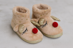 Дамски коледни пантофи - Елен с рога - Различни размери