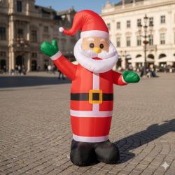 Надуваем  Дядо Коледа с LED осветление - 2.2 метра