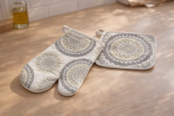 Кухненска ръкавица и ръкахватка - Мандала - 15 x 27,5 см.