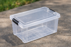 Кутия за съхранение с капак 5 литра - Пластмасова - 29 x 19 x 14.5 см.