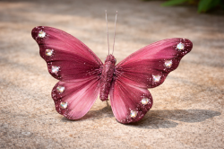 Декорация за пердета и завеси - Розова Пеперуда - 10 см.