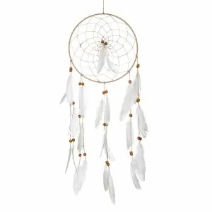 Висяща декорация - Dreamcatcher - бял - 90 см.