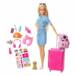 Кукла - BARBIE - готова за път - с аксесоари