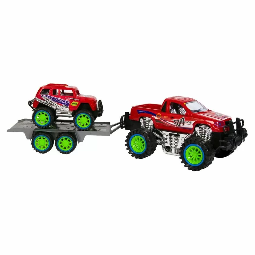 Бъги - Off-Road - червено - с ремарке и джип