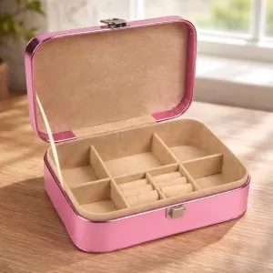 Кутия за бижута - розова - 22 х 14 см.