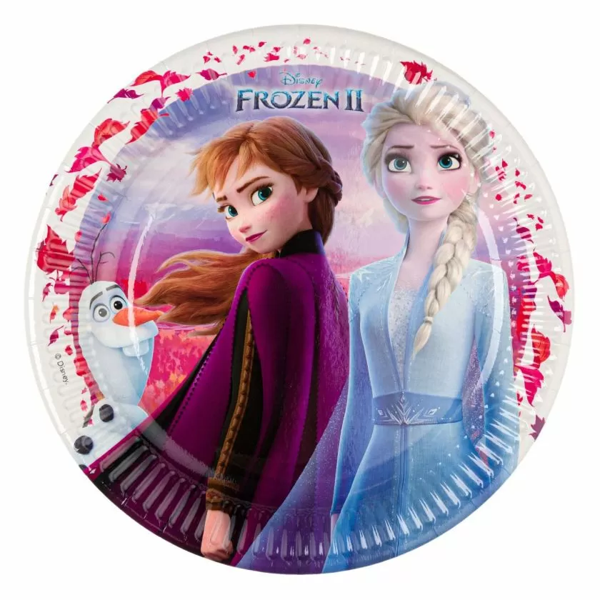Парти чинии - FROZEN 2 - картонени - 23 см. - 6 бр.