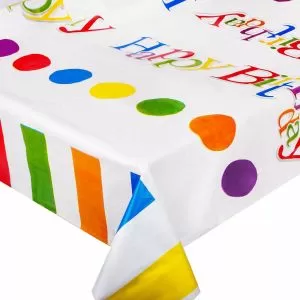 Парти мушама за маса - Happy Birthday - 120 х 180 см.