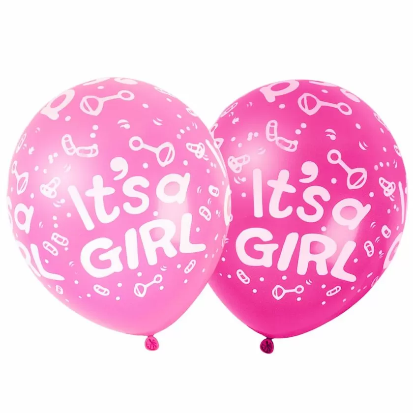 Парти балони - IT'S A GIRL - 30 см. - 10 бр.