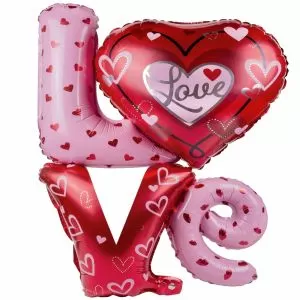 Парти балон - LOVE - 91 х 81 см.