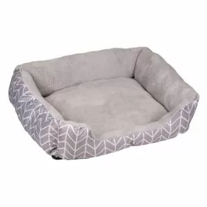 Легло за куче - Сиво - Бели линии - 80 x 70 x 20 см.