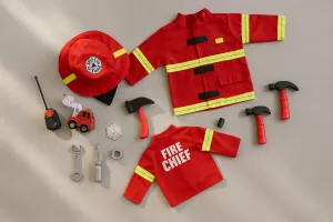 Детски пожарникарски костюм - 10 части 