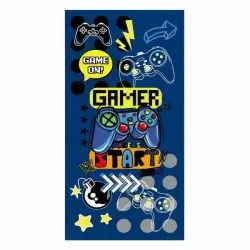 Детска памучна плажна кърпа Blue Gamer - 70 x 140 см.