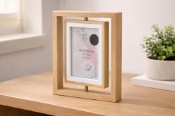 Рамка за снимки от дъб с въртящи елементи - 10 × 15,2 см