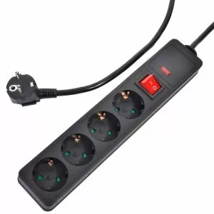 Разклонител - 4 гнезда - защита от пренапрежение - 3680 W