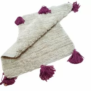 Изтривалка за баня - сива - пискюли - 60 х 40 см.