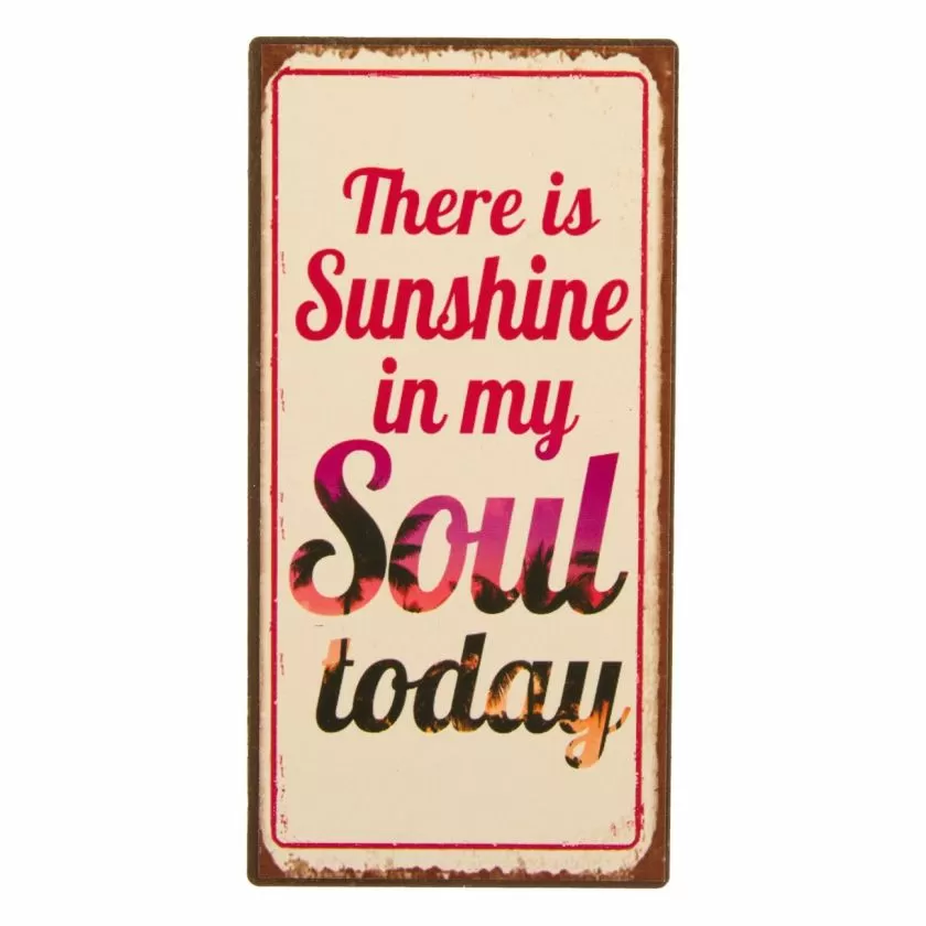 Декоративен магнит за хладилник - Sunshine - 10 х 5 см.