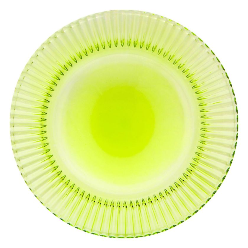 Стъклена чиния - зелена - 19 см.