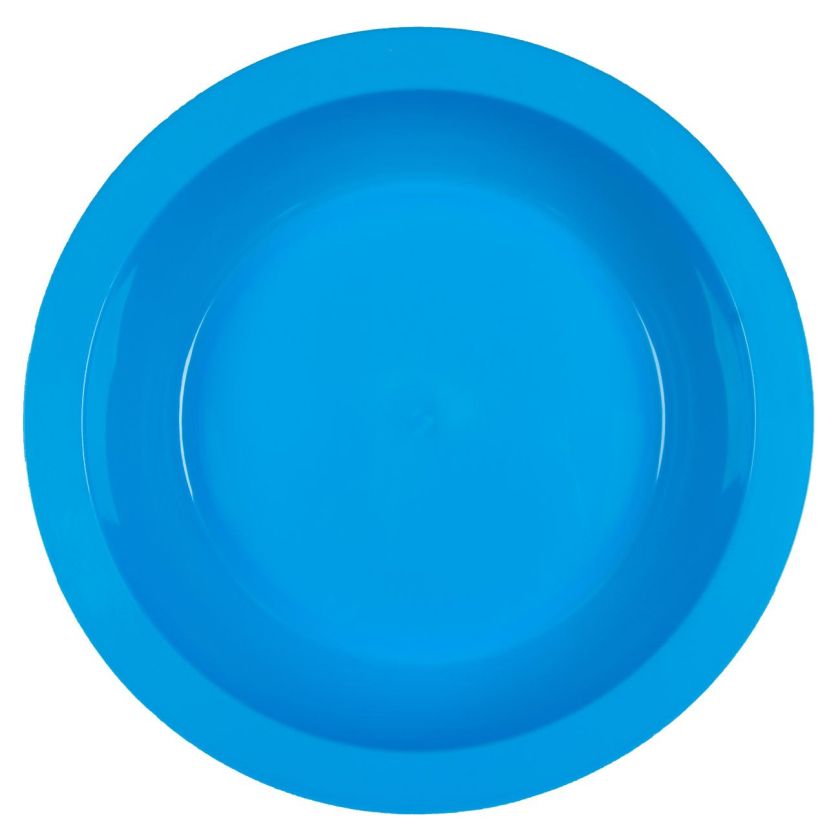 Пластмасова чиния - дълбока - тюркоаз - 25 см.