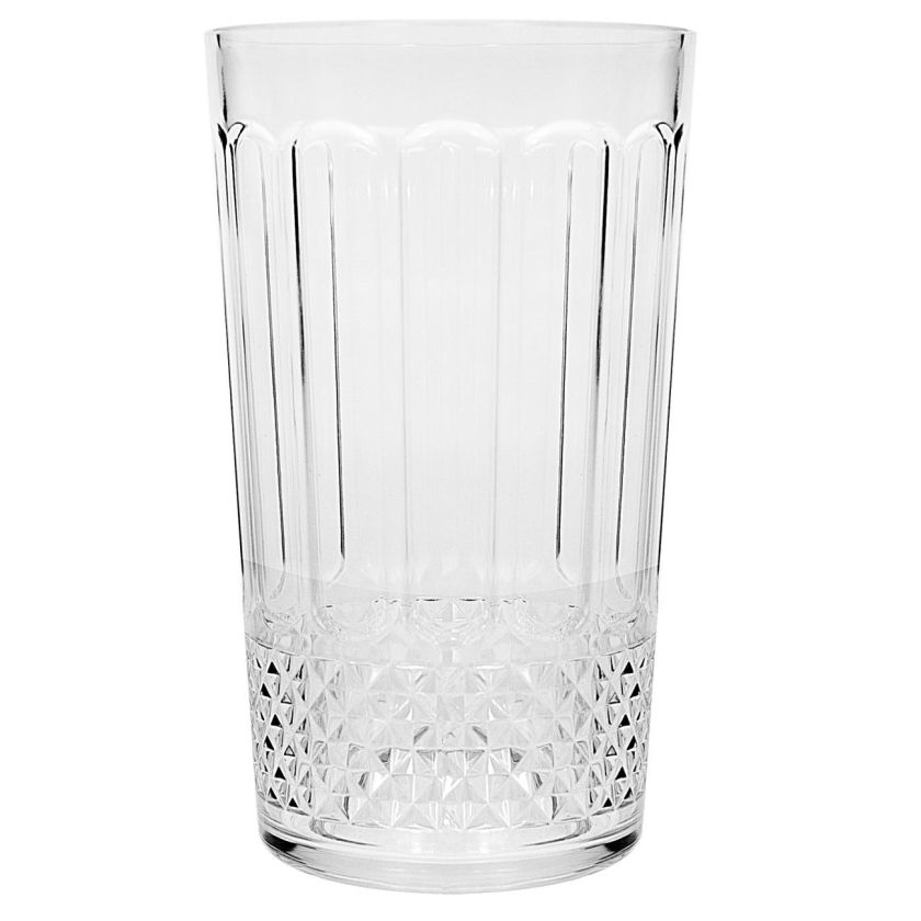 Чаша - пластмасова - прозрачна - релефна - 600 мл.