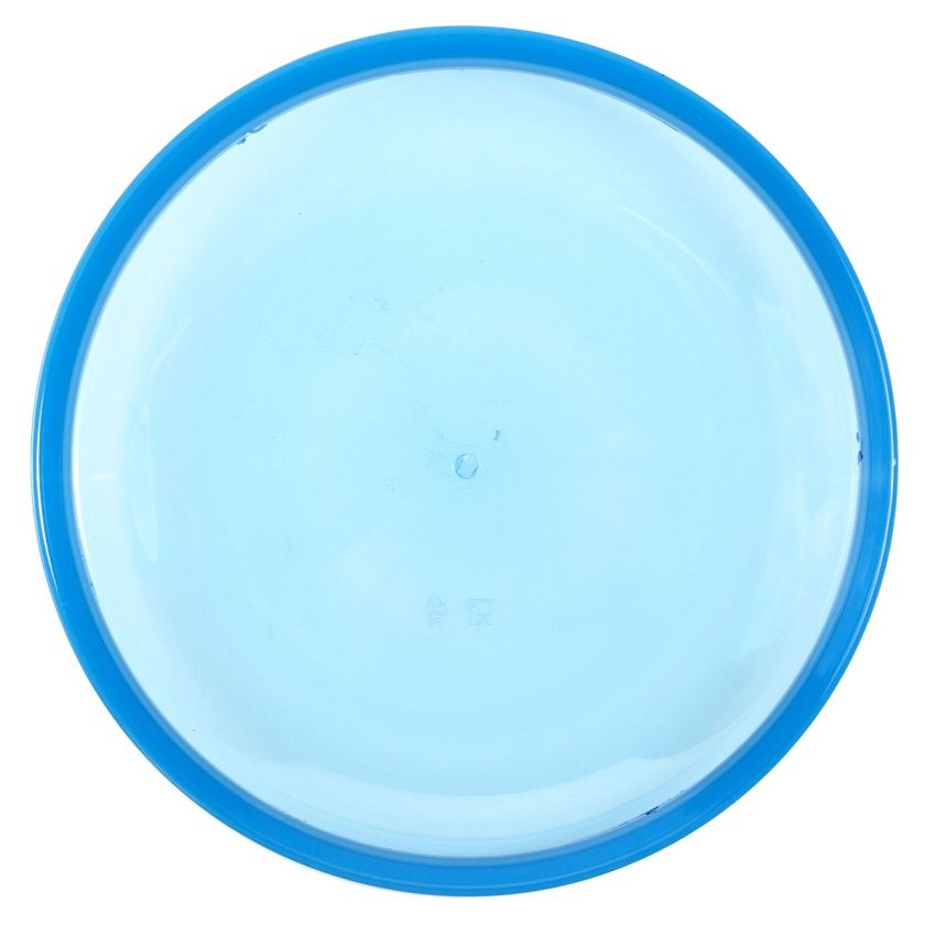 Чиния - пластмасова - прозрачна - синя - 20 см.