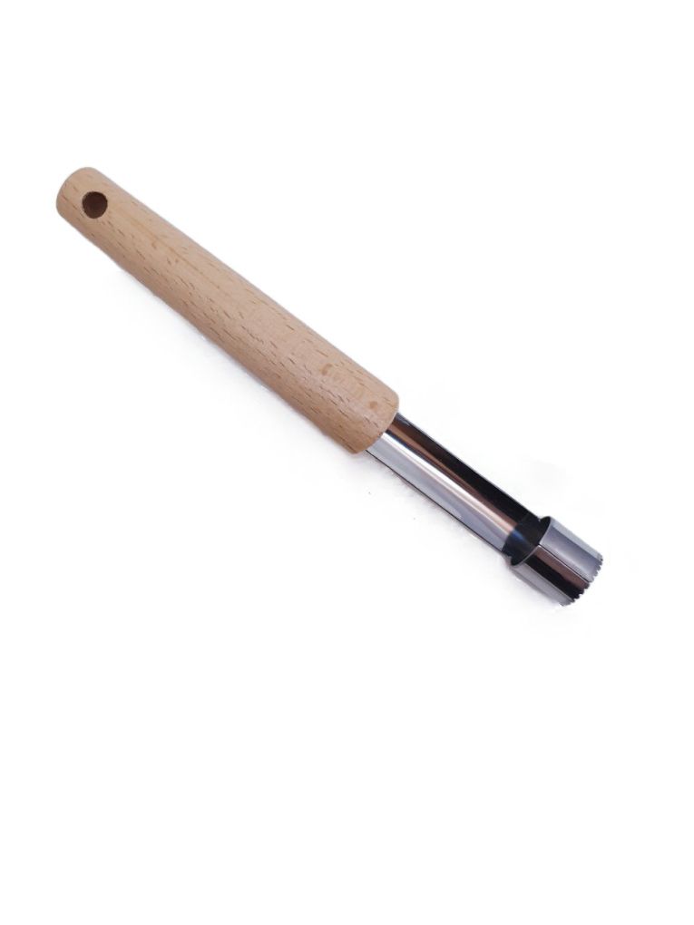 Инструмент за чистене на чушки и ябълки - дървена дръжка - 21 см.